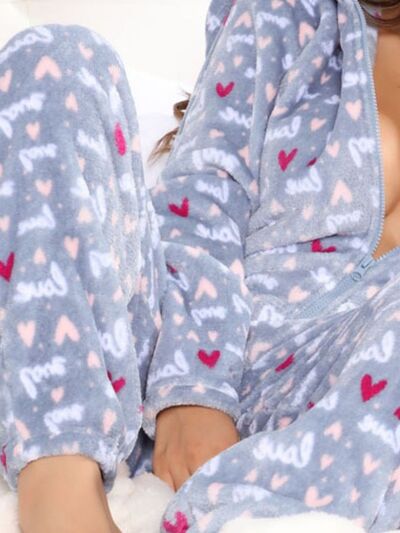 MUNSIEUR Printed Lounge Set - Luxury Zip-Up Loungewear for Women