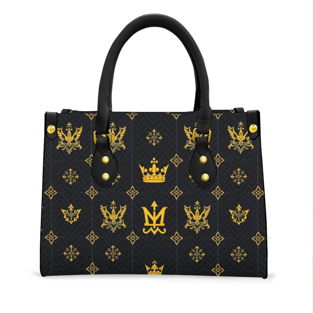 Munsieur Designer Black Handbag with Zip Pocket