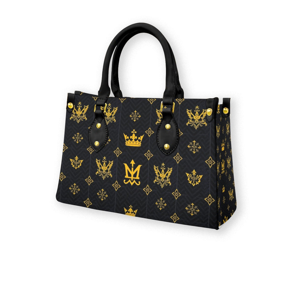 Munsieur Designer Black Handbag with Zip Pocket