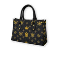 Munsieur Designer Black Handbag with Zip Pocket