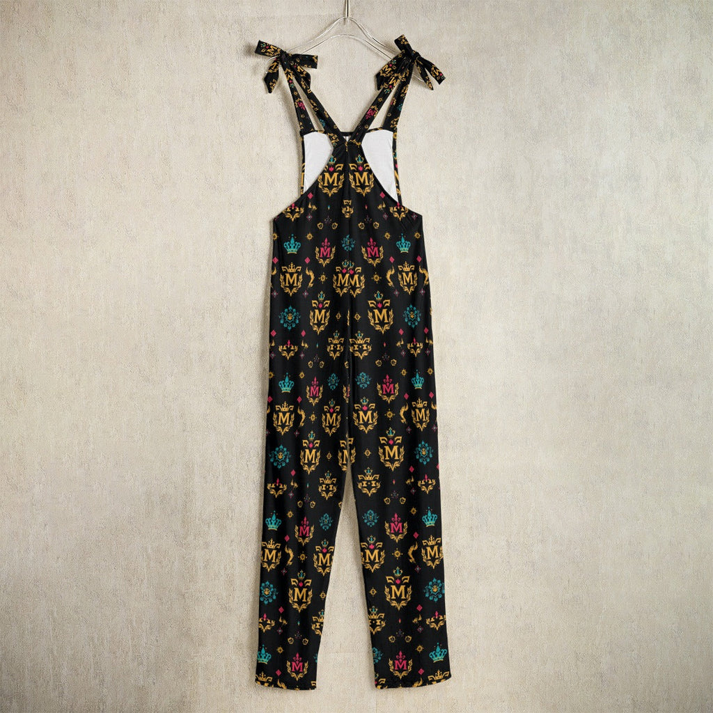 Munsieur Designer Women's Jumpsuit with Gold Print