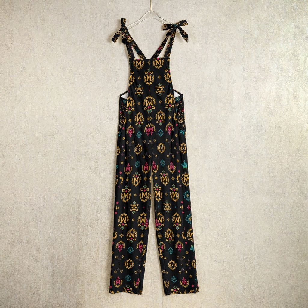 Munsieur Designer Women's Jumpsuit with Gold Print