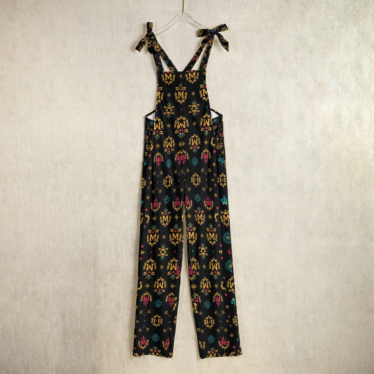 Munsieur Designer Women's Jumpsuit with Gold Print