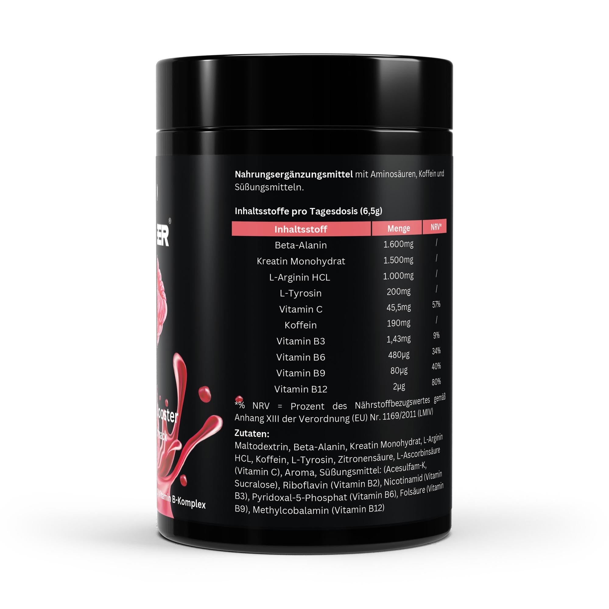 Pre-Workout Booster Himbeere - 520g