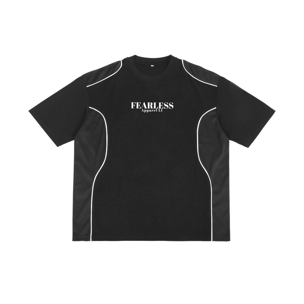 Fearless Apparel Line Contrast Piped Panel T-Shirt