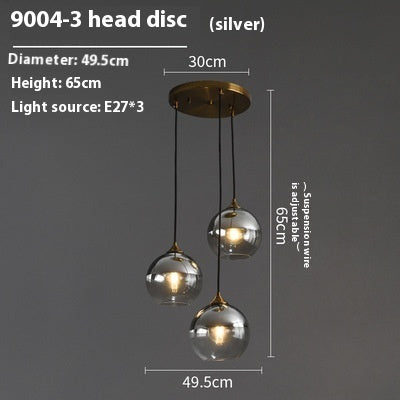 Dining Room Chandelier Bedroom Bedside Glass Chandelier