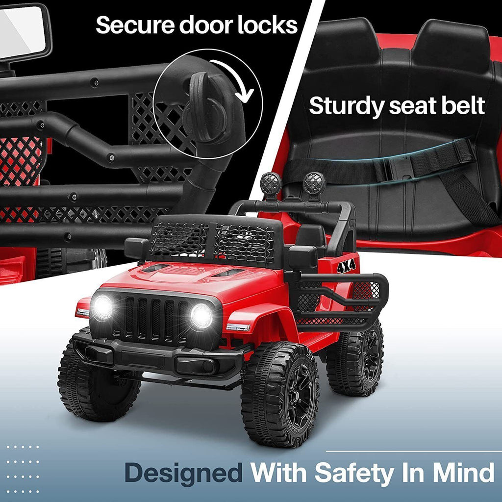 DIY 12V Electric SUV Ride-On Toy with Remote Control, LED Lights, and MP3 Player