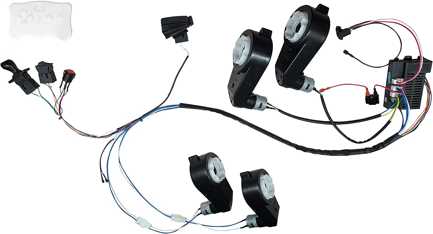 DIY 24V Remote Control Car Modification Kit with Full Wiring Harness for Kids