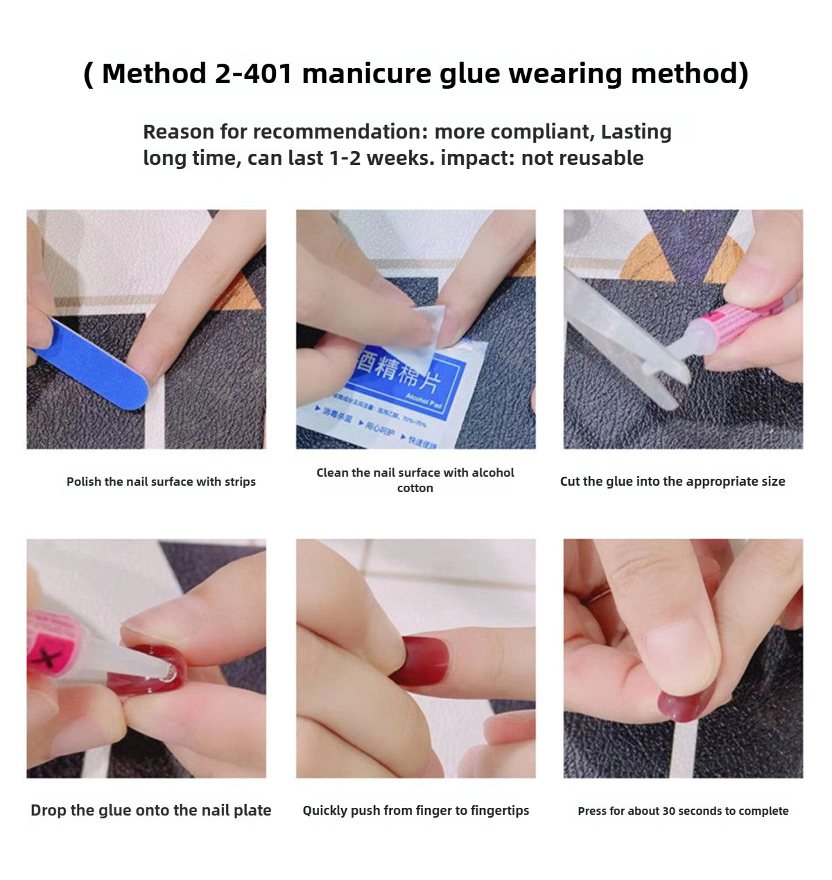 0942- Handmade press on nails fake nails removable