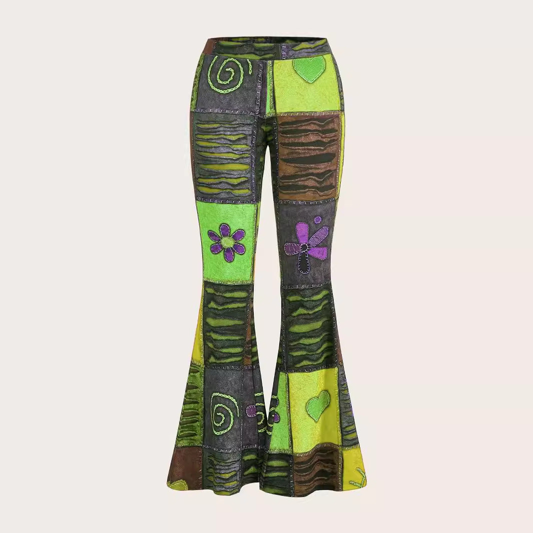 Pattern Abstract Style Personality Trend Tight Jeans