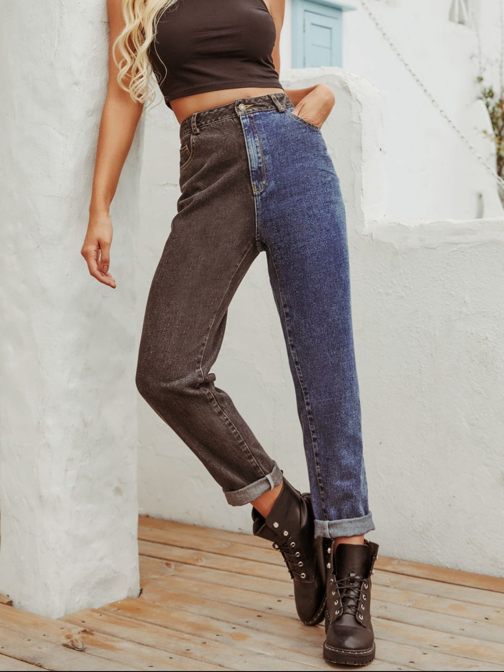 Jeans for Women Straight Cut Comfortable Denim