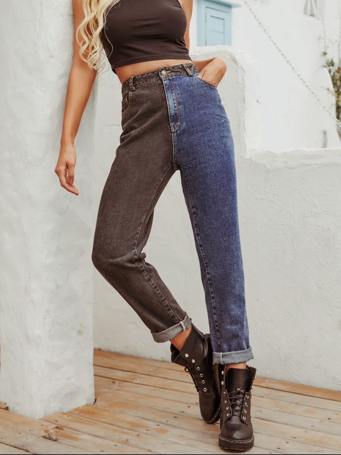 Jeans for Women Straight Cut Comfortable Denim