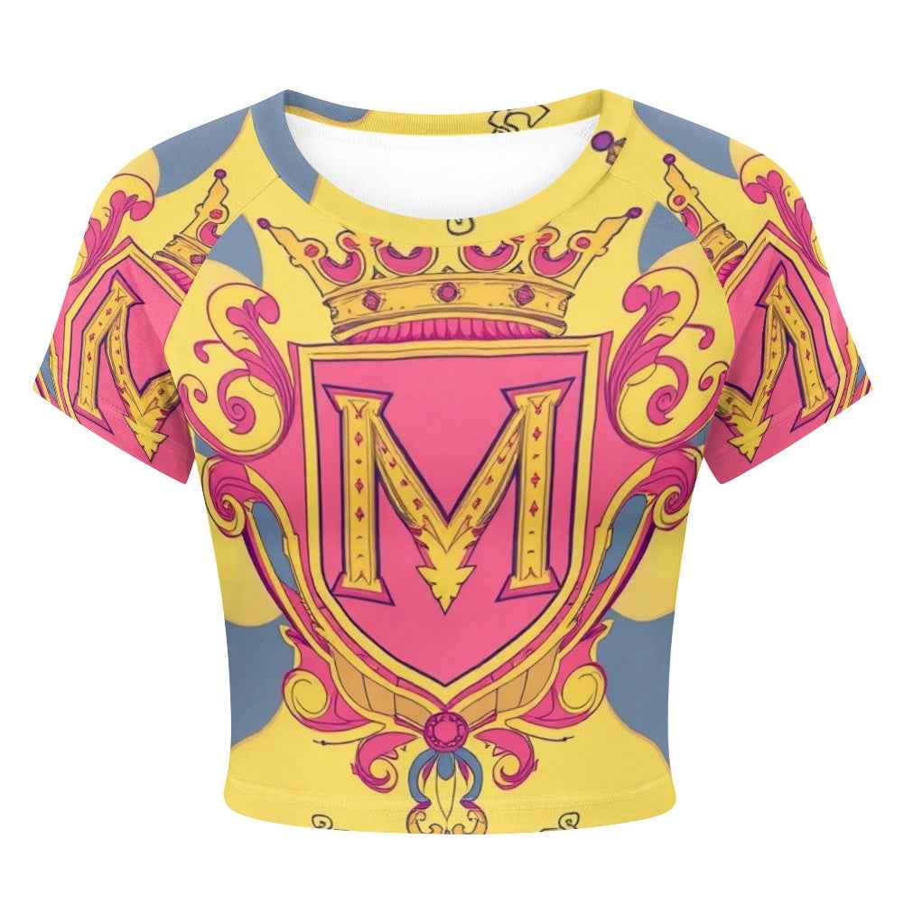 MUNSIEUR Tight cropped navel-baring T-shirt