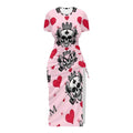 MUNSIEUR Women's Slit Sheath Dress Valentine's Day Collection