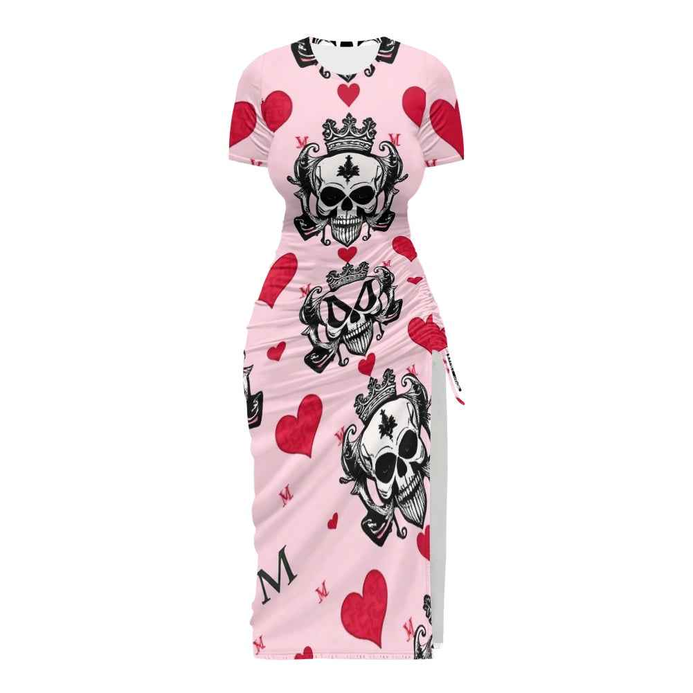 MUNSIEUR Women's Slit Sheath Dress Valentine's Day Collection