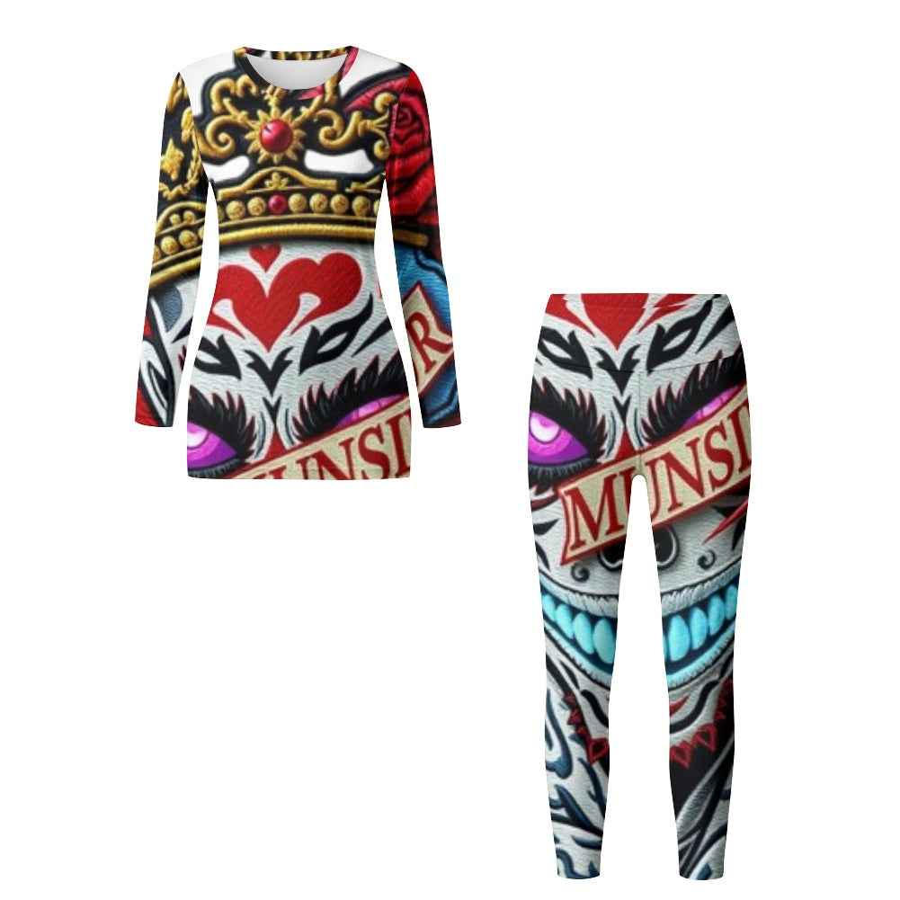 MUNSIEUR Women's Jumpsuit All Over Print Valentine's Day Collection