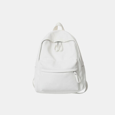 Stylish PU Leather Zip Backpack for Everyday Use