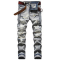 Men's American Nostalgic Pants Ripped Special Embroidery