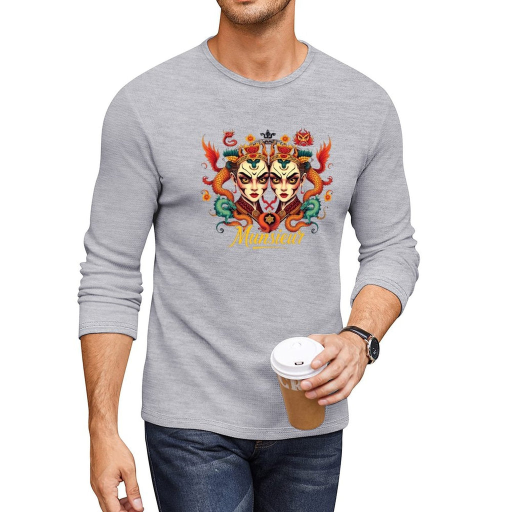 Munsieur Long Sleeve Tee for Men: Perfect for Layering and Standalone Wear