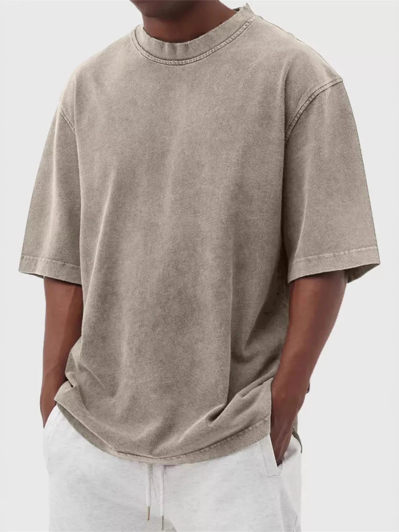 Men's Full Size Vintage Wash Oversized T-Shirt Plus Size