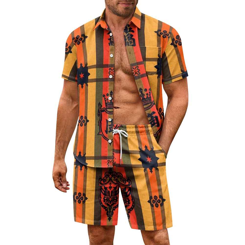 Men's Two Piece Set - Casual Shorts Outfit for Beach & Summer