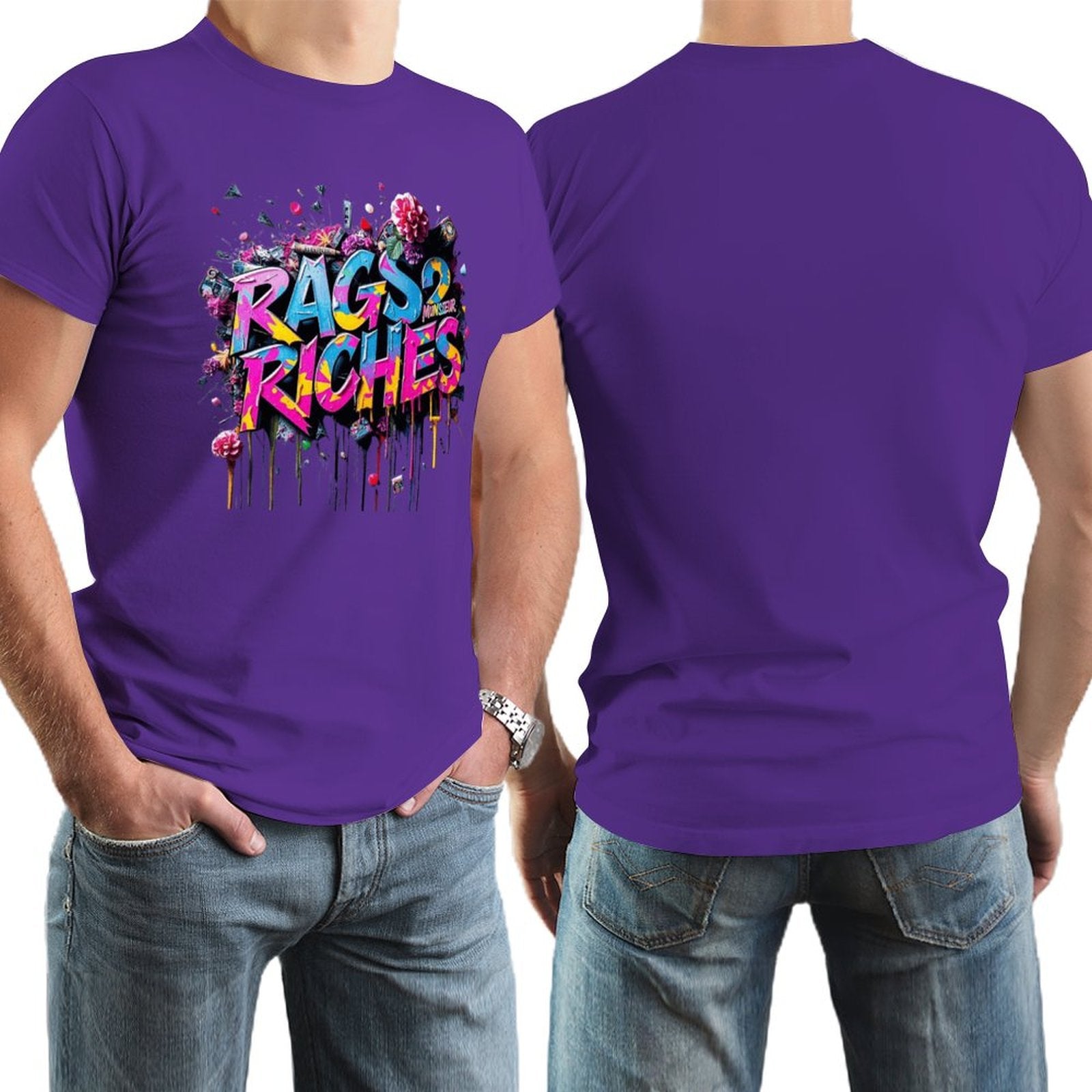Men's Tee Munsieur Original Design "Rags2Riches" Streetwear Design