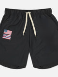 Men's Plus Size Drawstring US Flag Active Shorts
