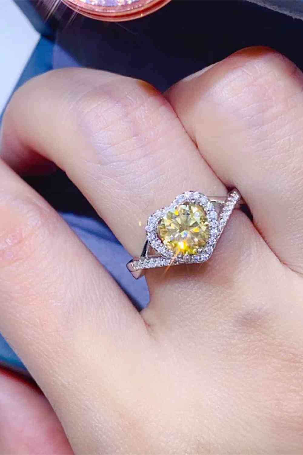 1 Carat Moissanite 925 Sterling Silver Ring