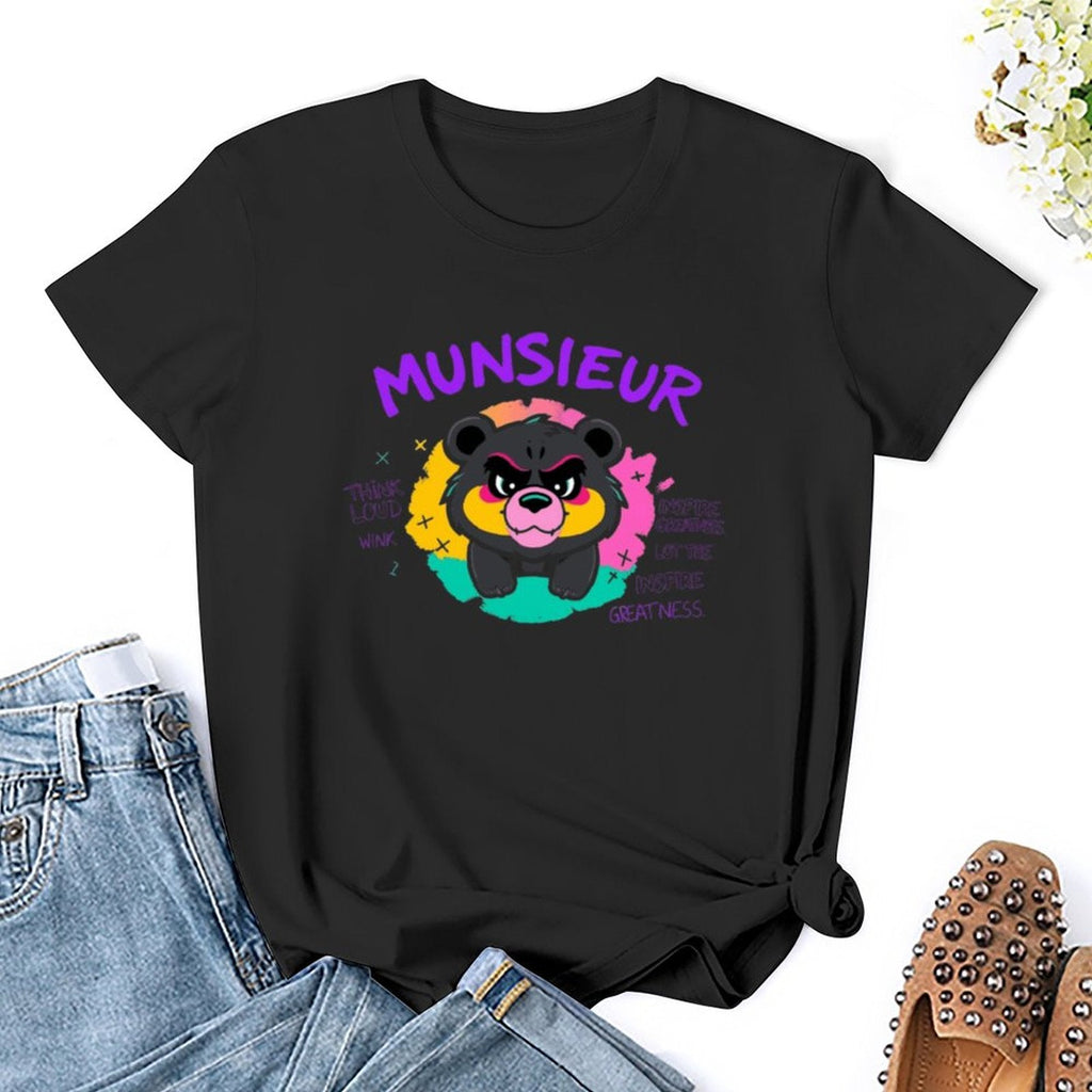 Women's Munsieur T-shirt "Think Loud" Teddy Bear T-shirt