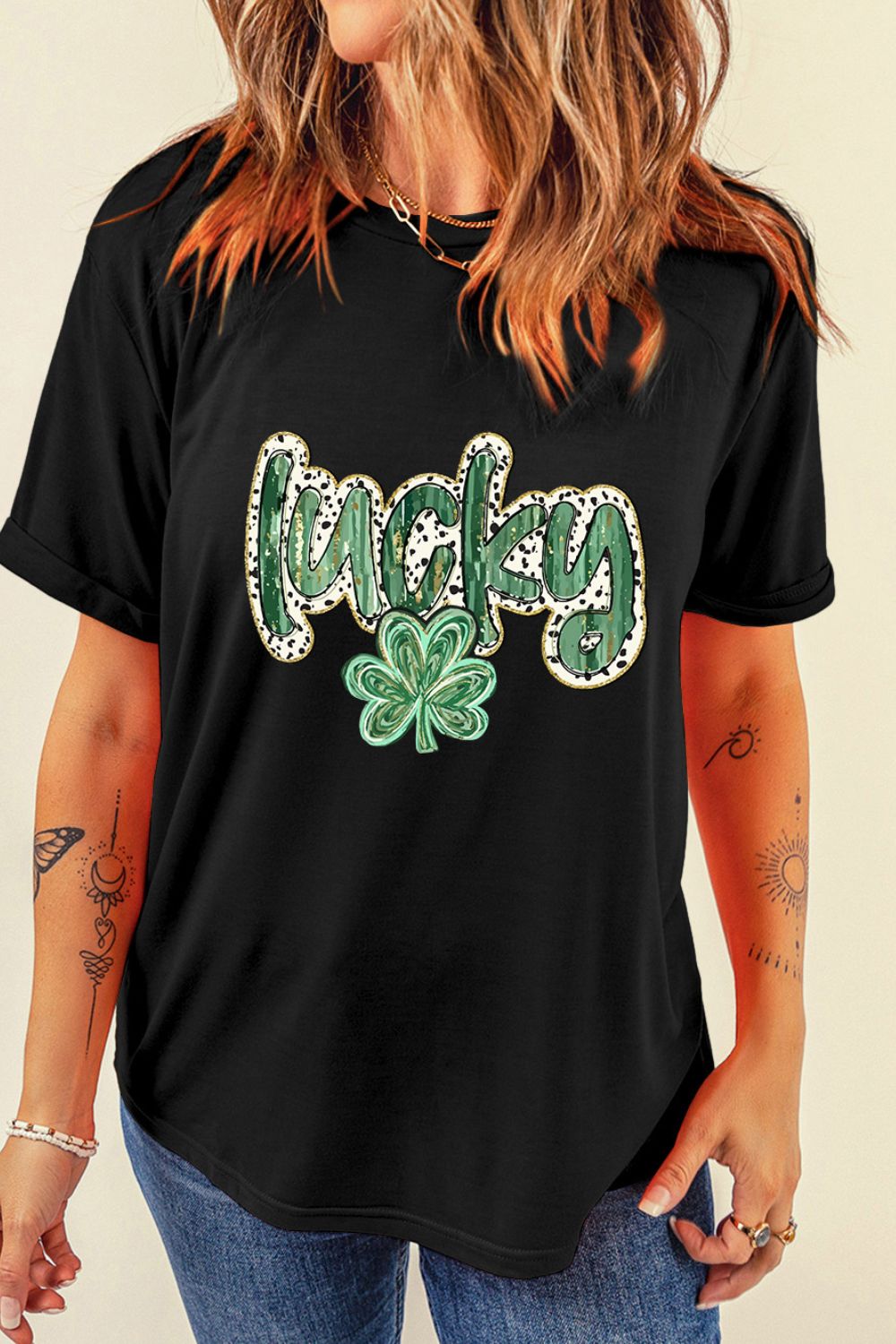 St. Patrick's Day Collection Lucky Clover Graphic T-Shirt