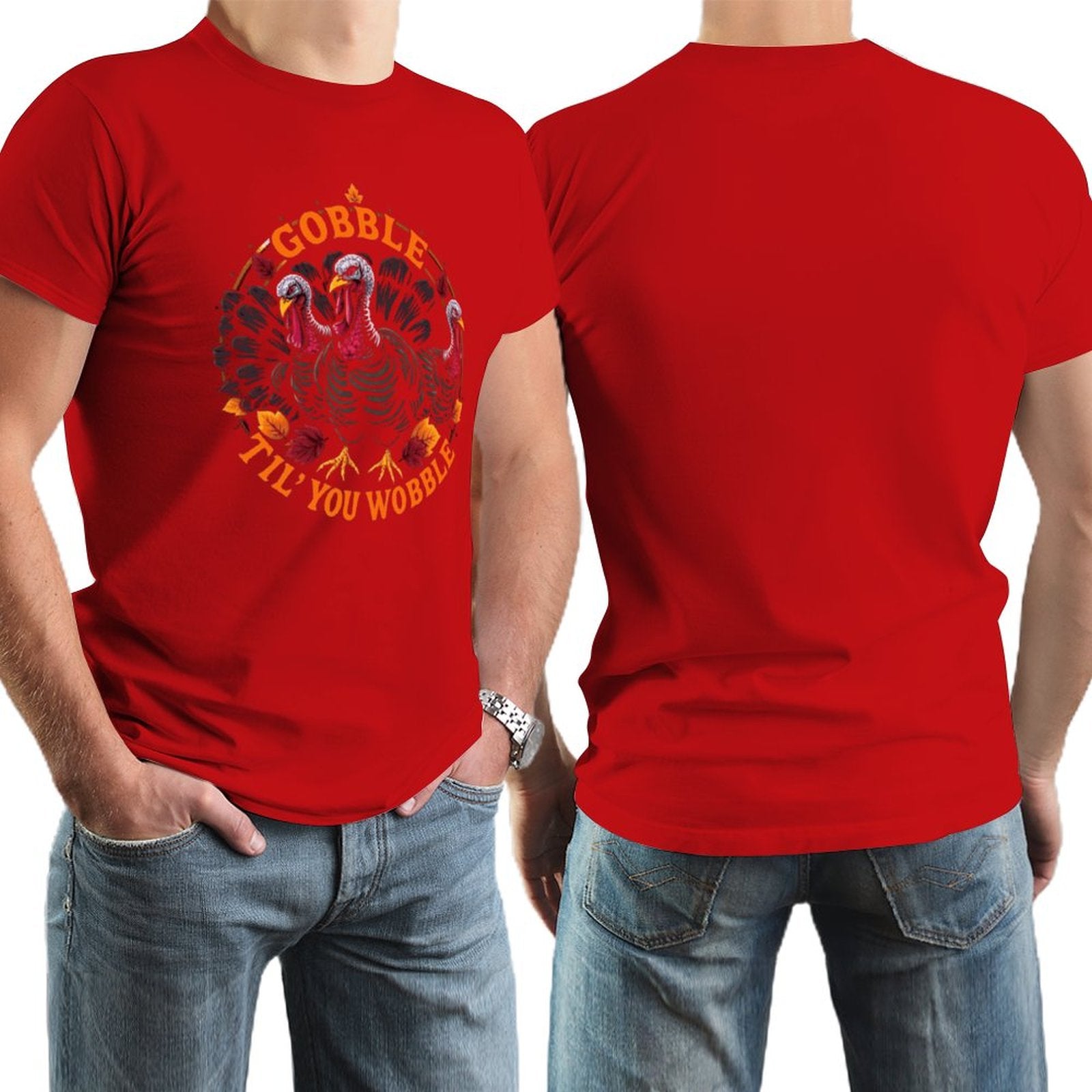 Munsieur Men's Tee Thanksgiving Collection "Gobble Til' You Wobble"