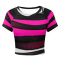MUNSIEUR Tight cropped navel-baring T-shirt