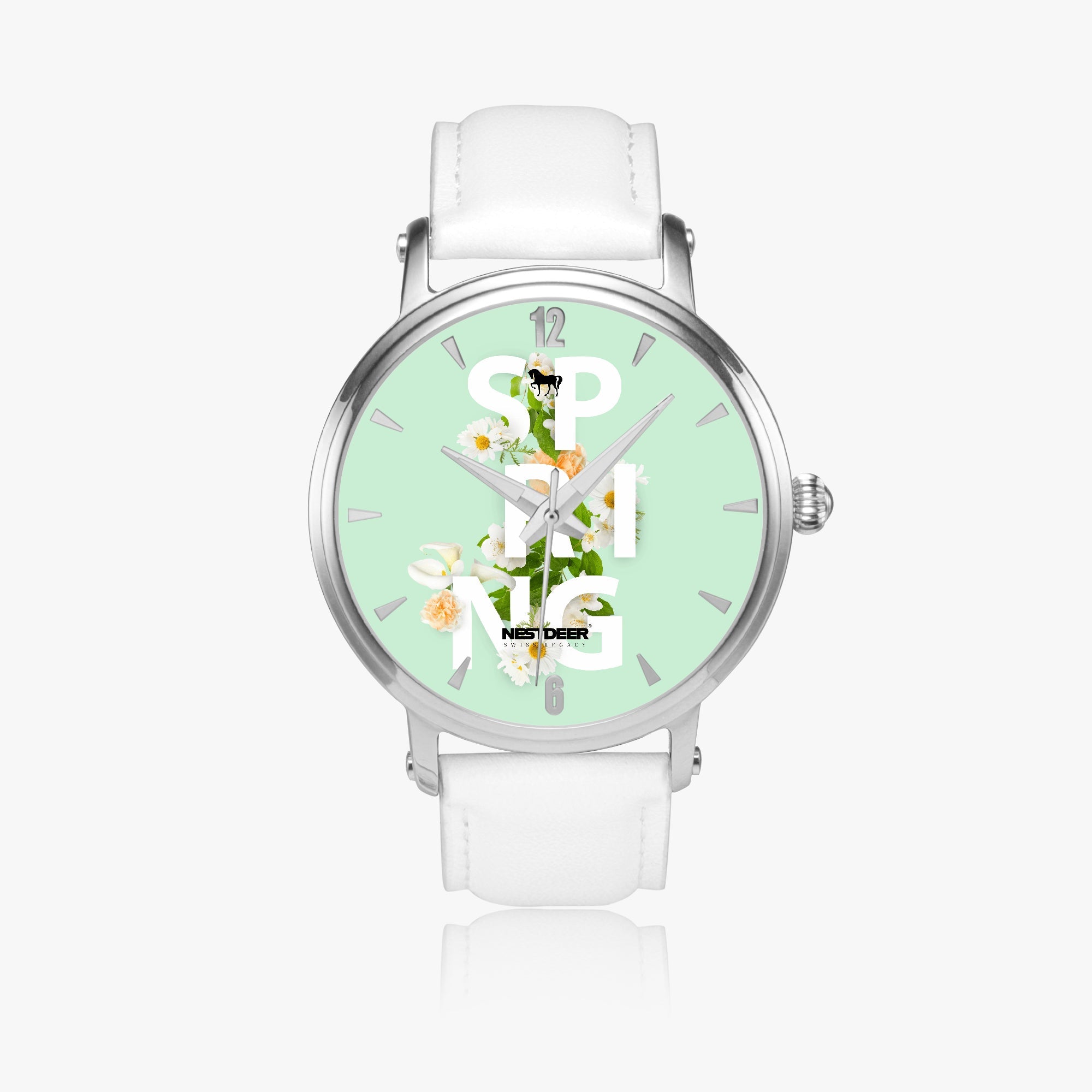 159. 46mm NESTDEER SPRING Unisex Automatic Watch (Silver)