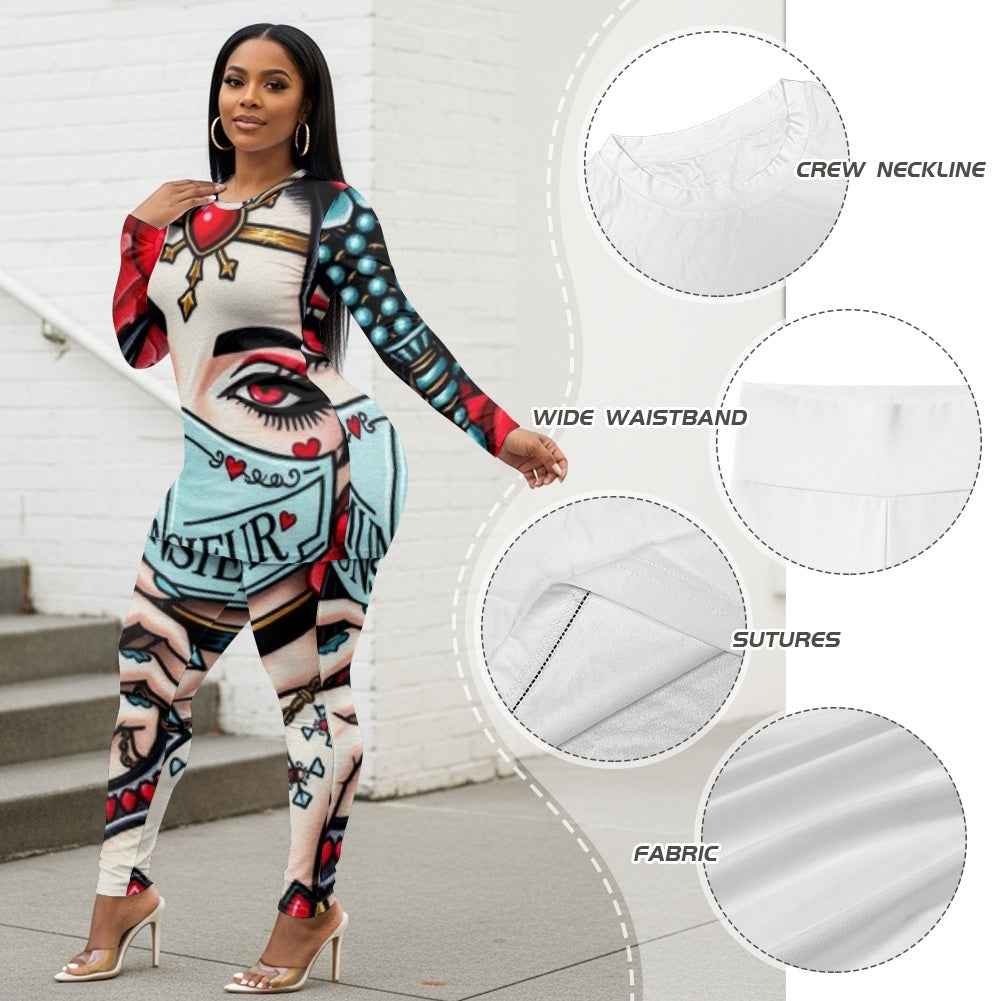 MUNSIEUR Women's Jumpsuit Valentine's Day Bleeding Collection