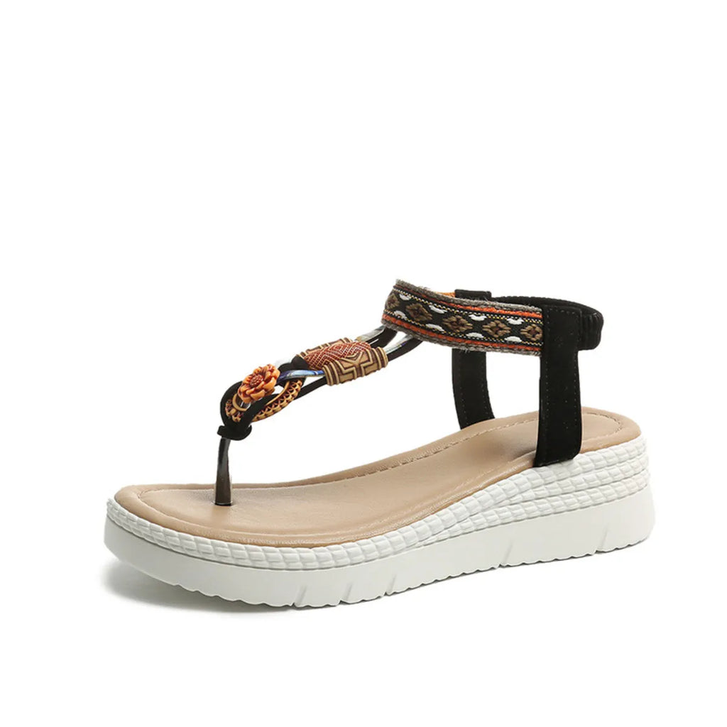Toe Post Platform Wedge Sandals