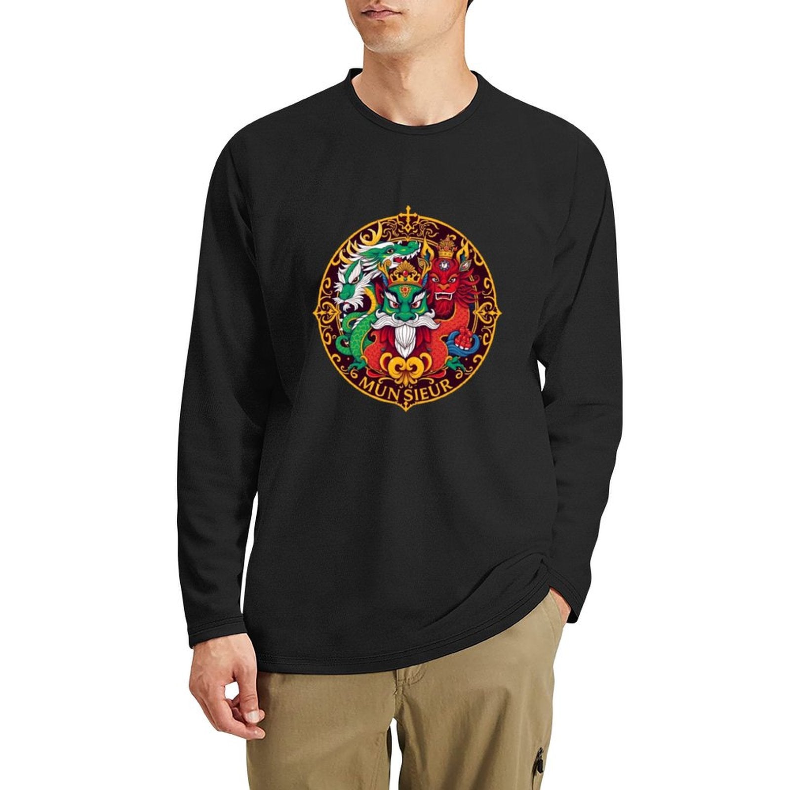 Munsieur Long Sleeve Tee for Men: The Perfect Balance of Casual and Refined