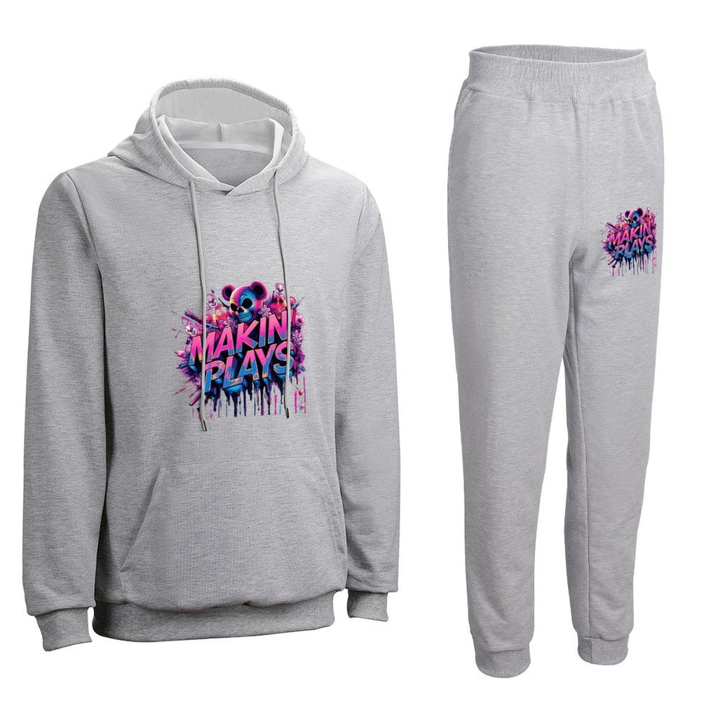 MUNSIEUR Design Graphic Hoodie Set for Men