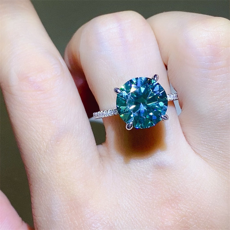 5 Carat Lab-grown Diamond Ring Sterling Silver VVS Quality