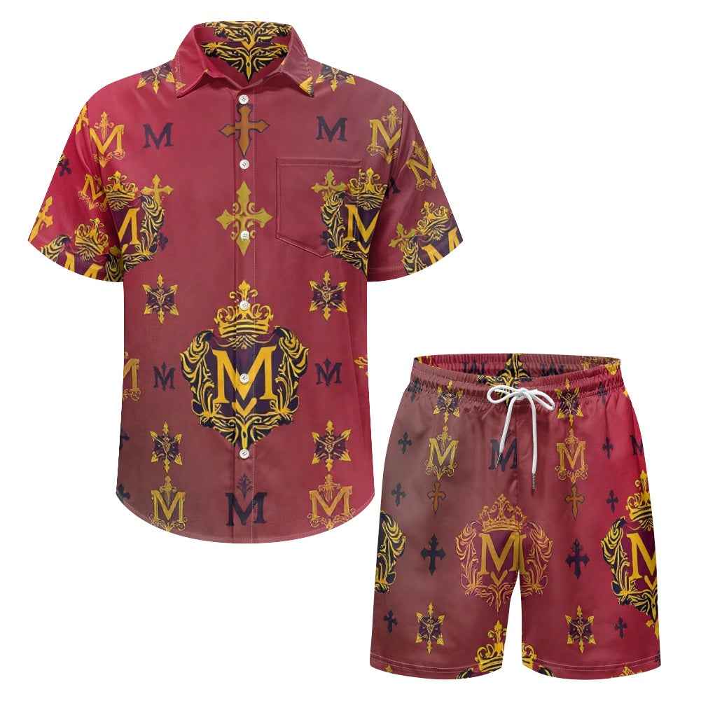 Men's Coordinated Set - Two Piece Shorts & Shirt for Beach
