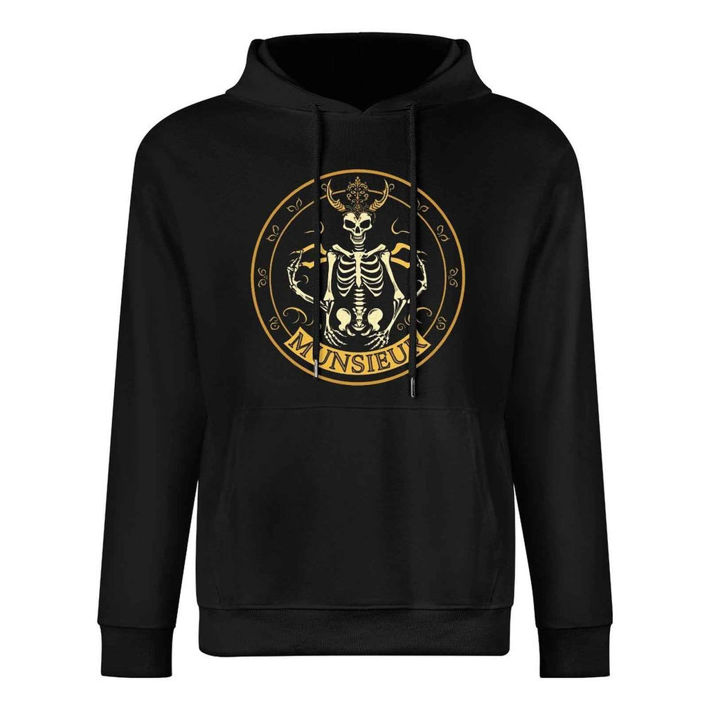 Shadow Reaper Hoodie - Luxe Skull Embroidery Gothic Streetwear