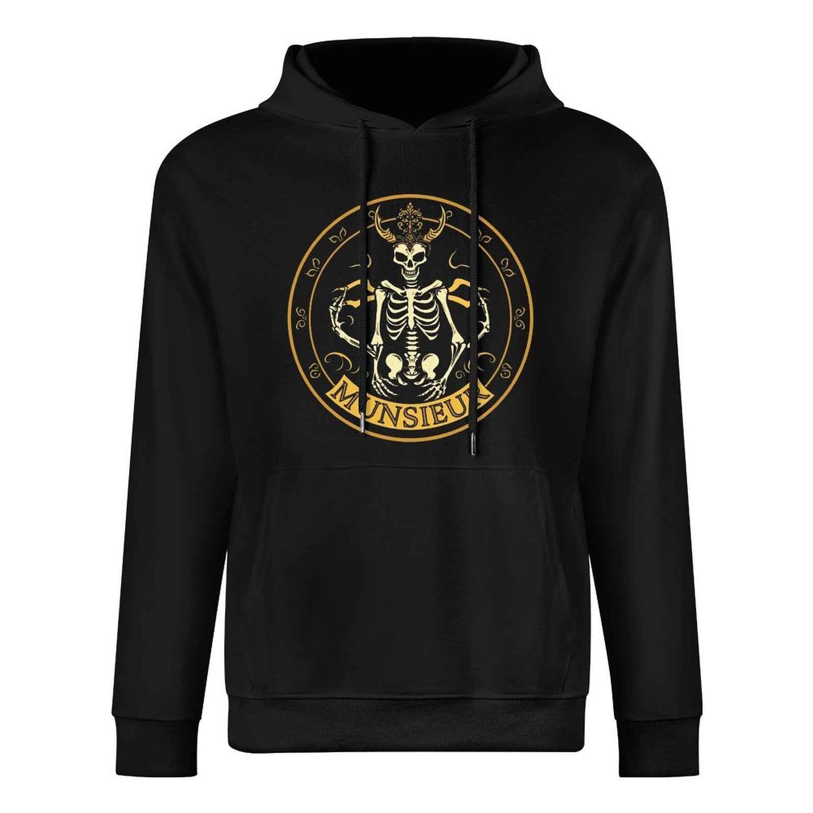 Shadow Reaper Hoodie - Luxe Skull Embroidery Gothic Streetwear