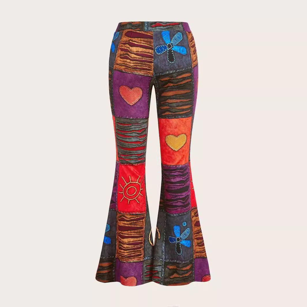 Pattern Abstract Style Personality Trend Tight Jeans