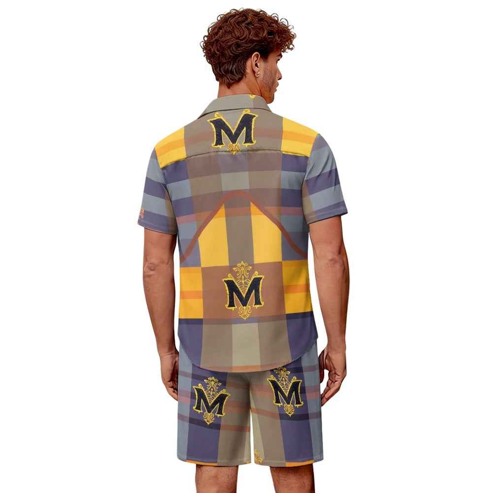 Men's Summer Set - Two Piece Shorts & Shirt Outfit for Vacation