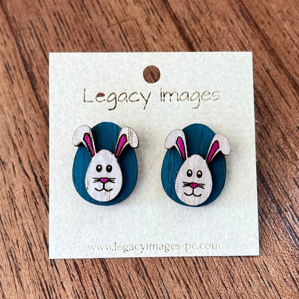 Easter Bunny Earrings - Studs