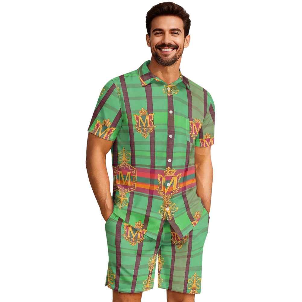 Men's Beach Shorts Set - Two Piece Summer Vacation Outfit