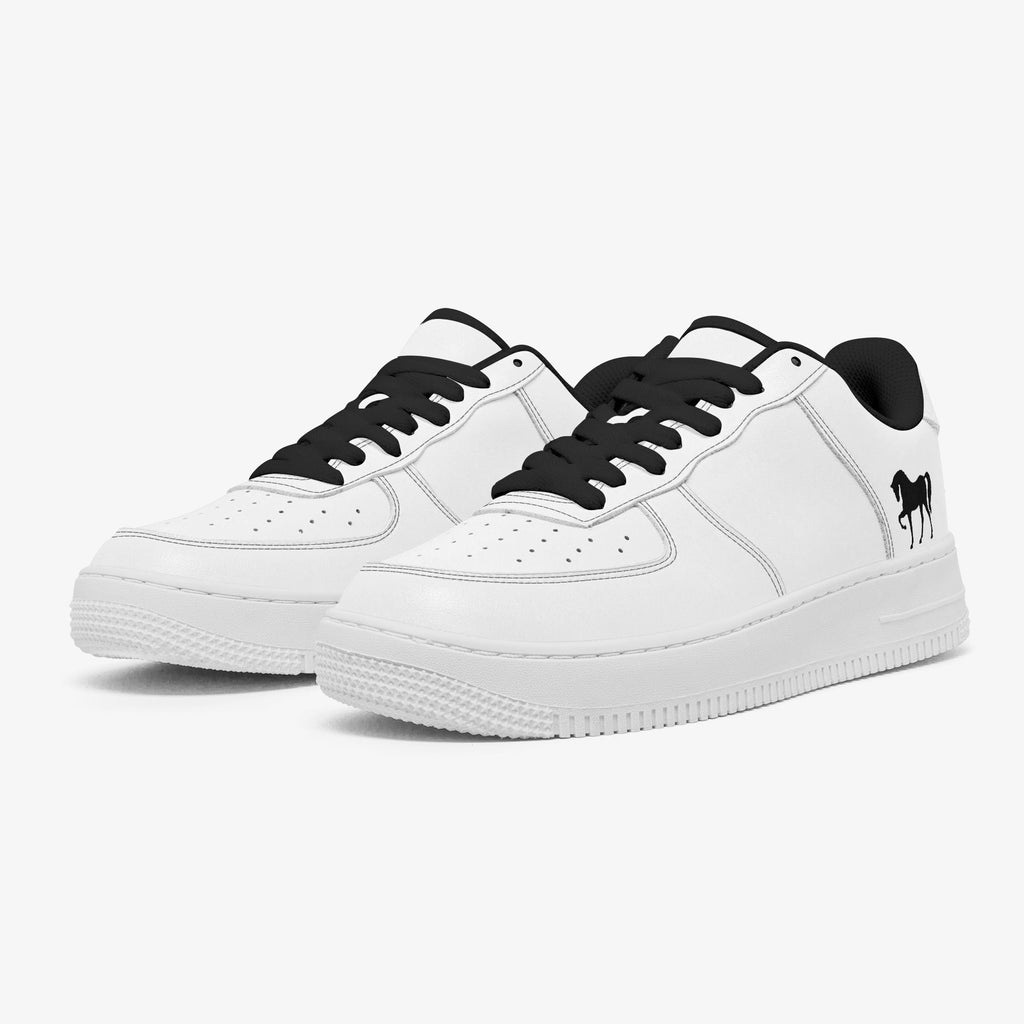 NESTDEER 977. AF1 Low-Top Leather Sports Sneakers - Tongue Printable