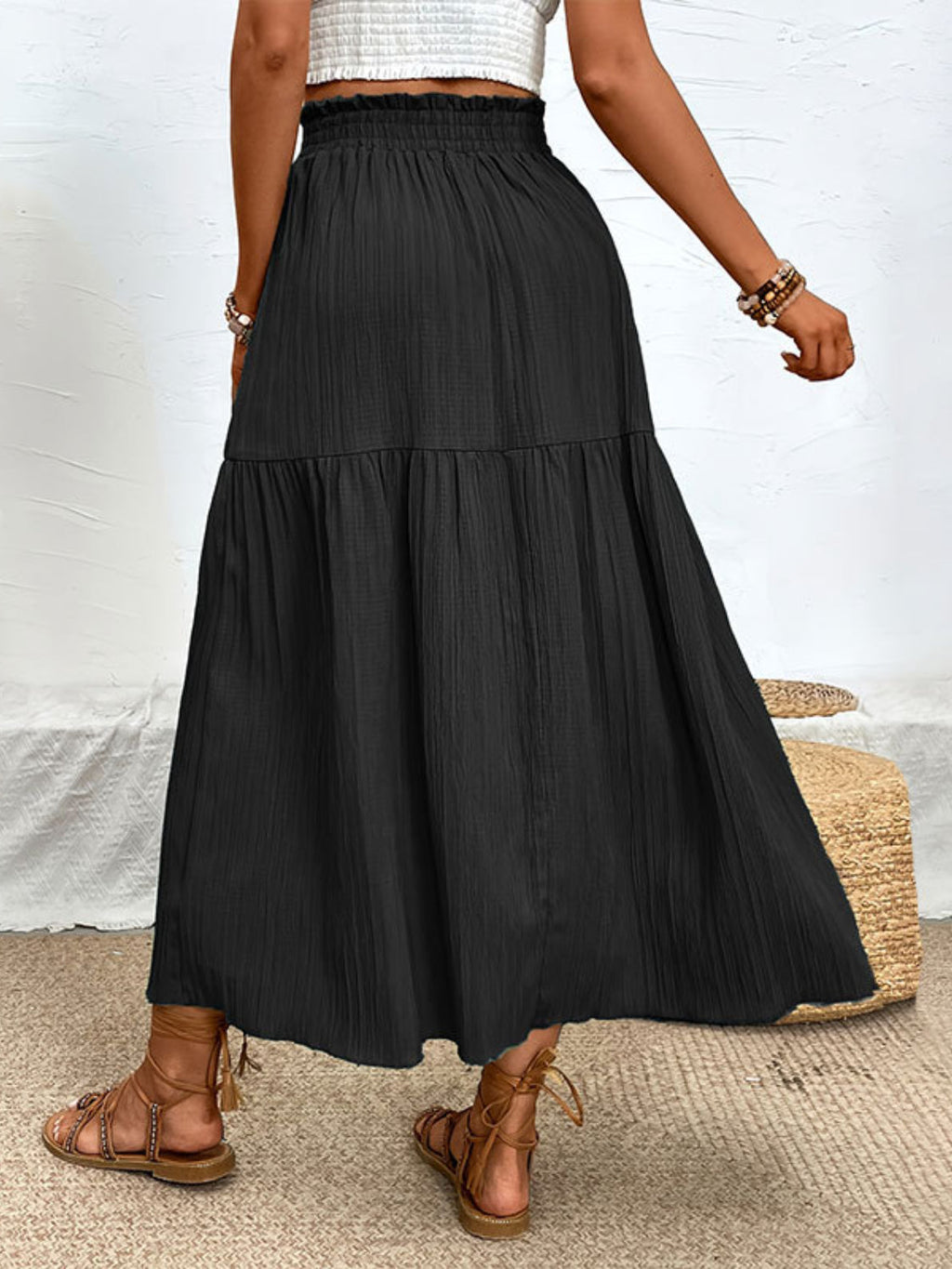 Women's Stylish Frill Slit Skirt
