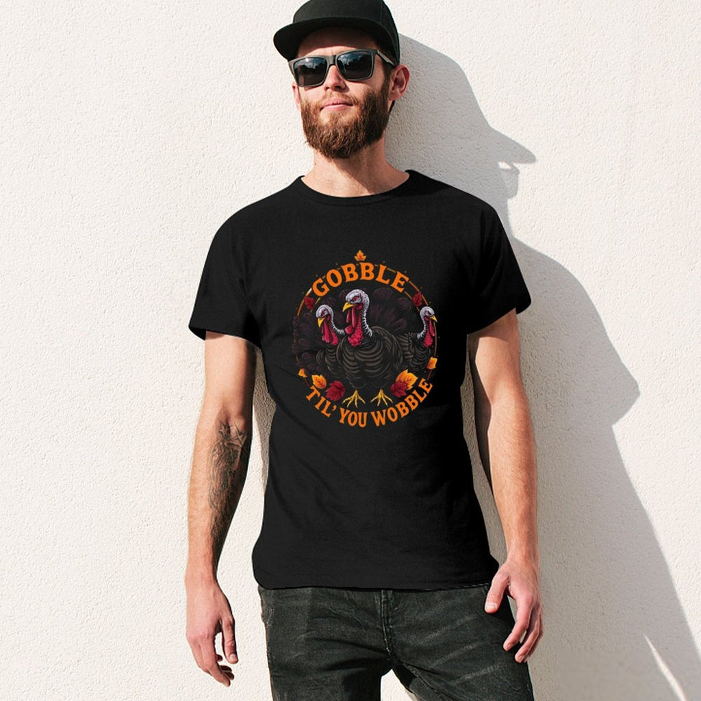 Munsieur Men's Tee Thanksgiving Collection "Gobble Til' You Wobble"