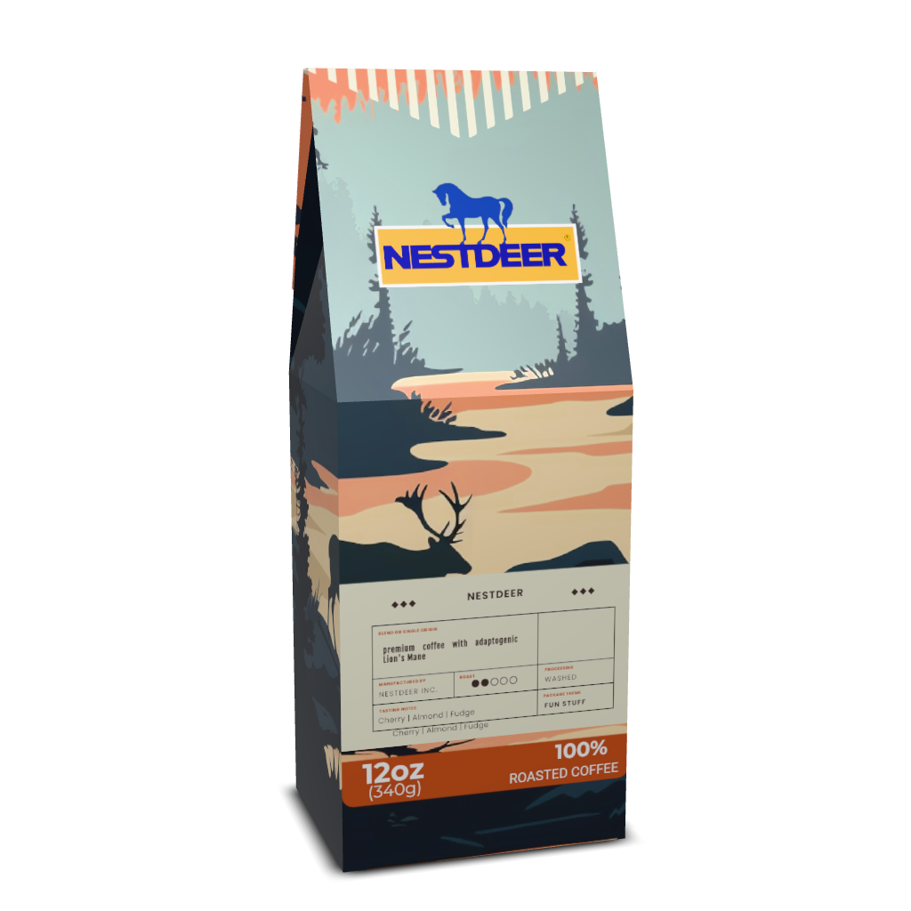 premium coffee with adaptogenic Lion's M