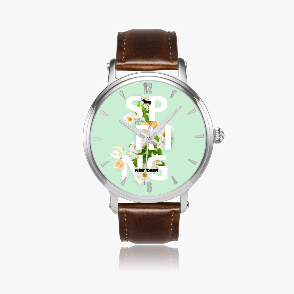 159. 46mm NESTDEER SPRING Unisex Automatic Watch (Silver)